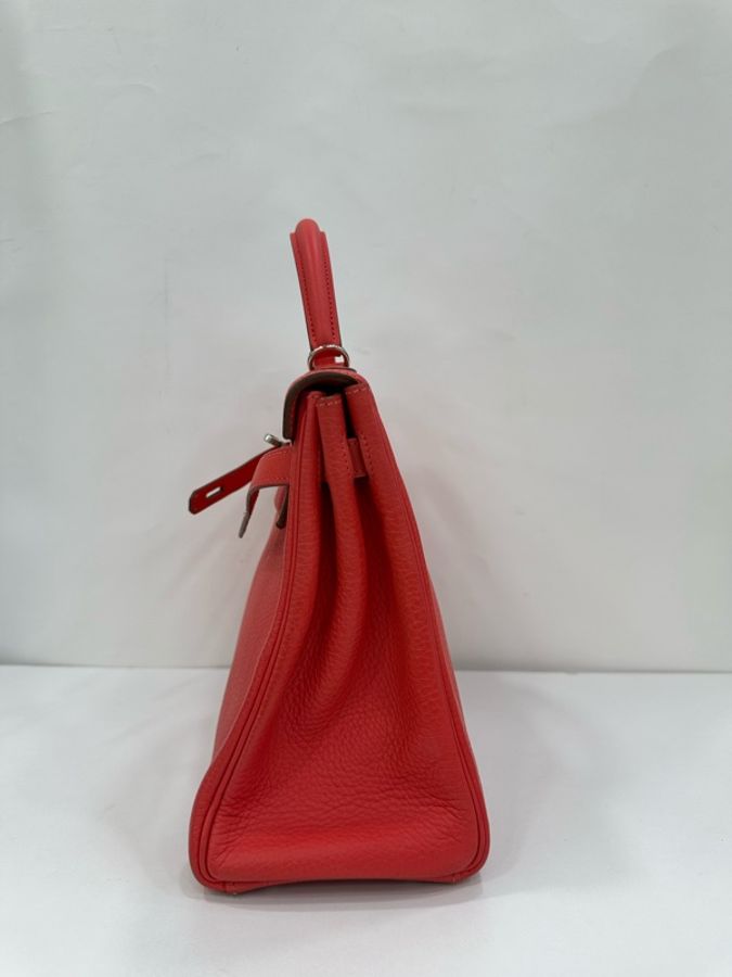 Hermes 愛馬仕 kelly32 T5蜜桃粉 Rose Jaipur 銀扣 有購證-4