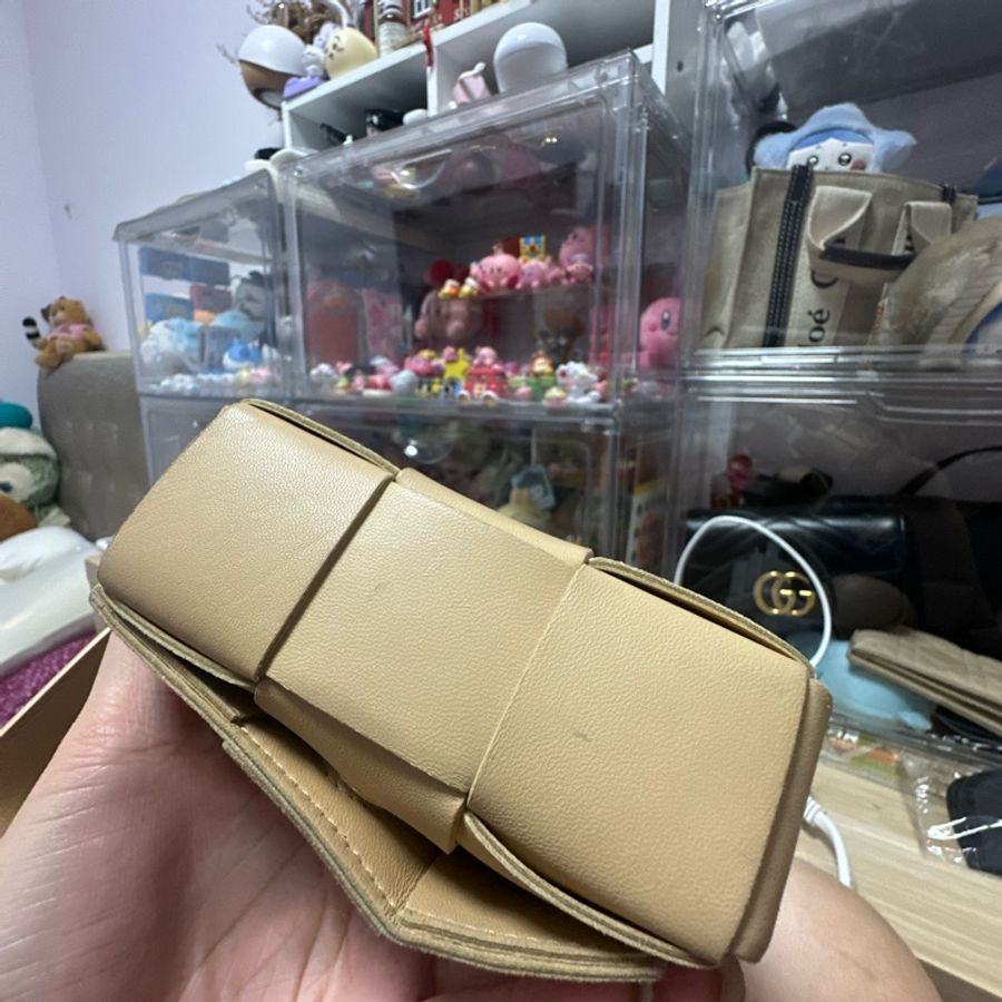 BV CASSETTE mini 6格奶茶色大編織-11
