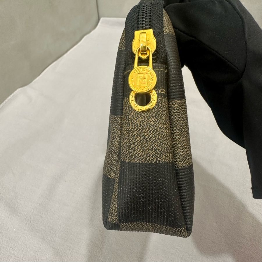 【赫蒂國際精品】Fendi復古格紋化妝包萬用收納包 vintage 二手 中古-7