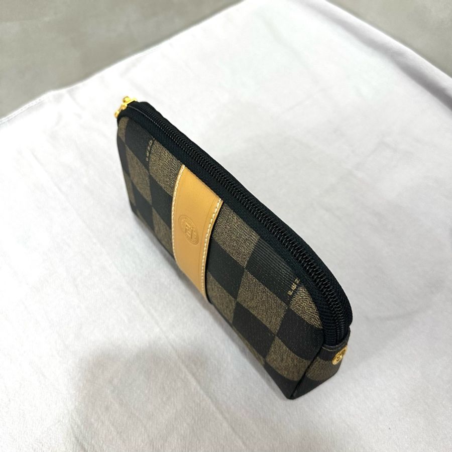 【赫蒂國際精品】Fendi復古格紋化妝包萬用收納包 vintage 二手 中古-10