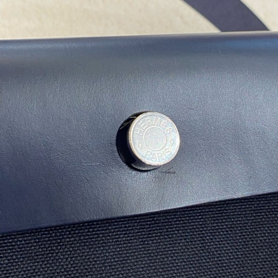 Herbag mini 黑色拼深藍 銀扣-10