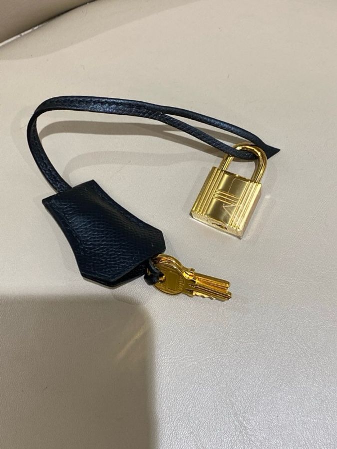 Kelly 25 黑色Epsom皮金扣-7