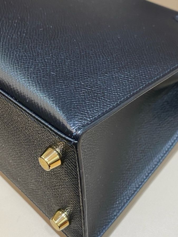 Kelly 25 黑色Epsom皮金扣-12
