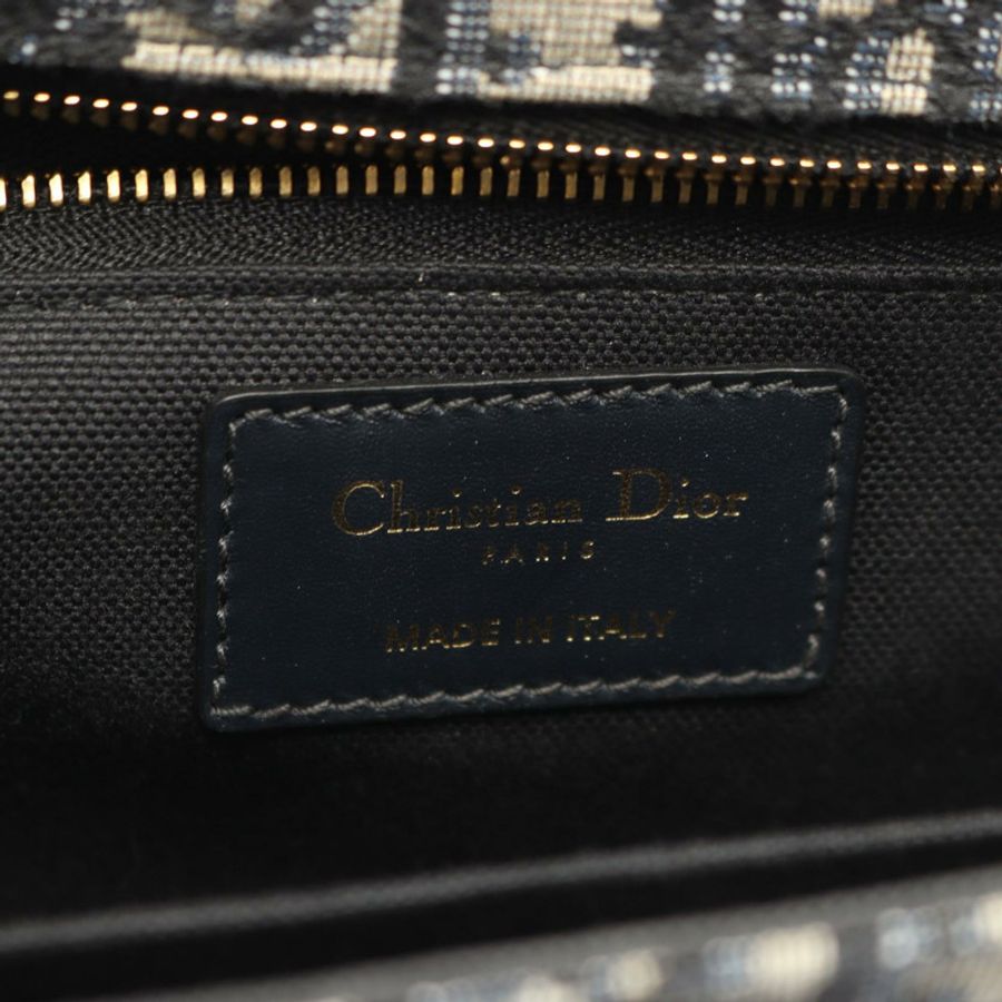 Dior 30 MONTAIGNE Oblique Jacquard 肩背包 M9203UTZQ_M928 帆布皮革 米色 海軍藍 二手 女士-3