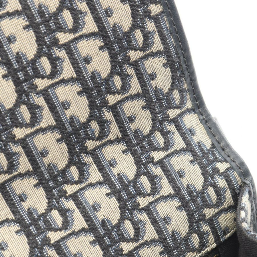Dior 30 MONTAIGNE Oblique Jacquard 肩背包 M9203UTZQ_M928 帆布皮革 米色 海軍藍 二手 女士-4