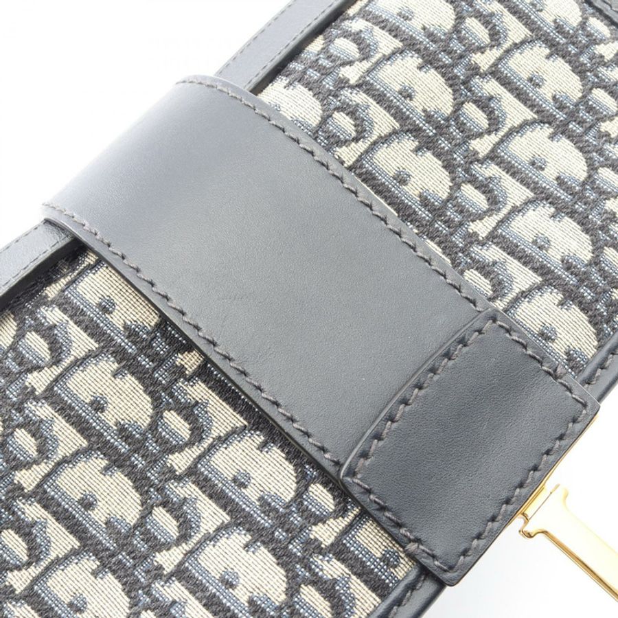 Dior 30 MONTAIGNE Oblique Jacquard 肩背包 M9203UTZQ_M928 帆布皮革 米色 海軍藍 二手 女士-7