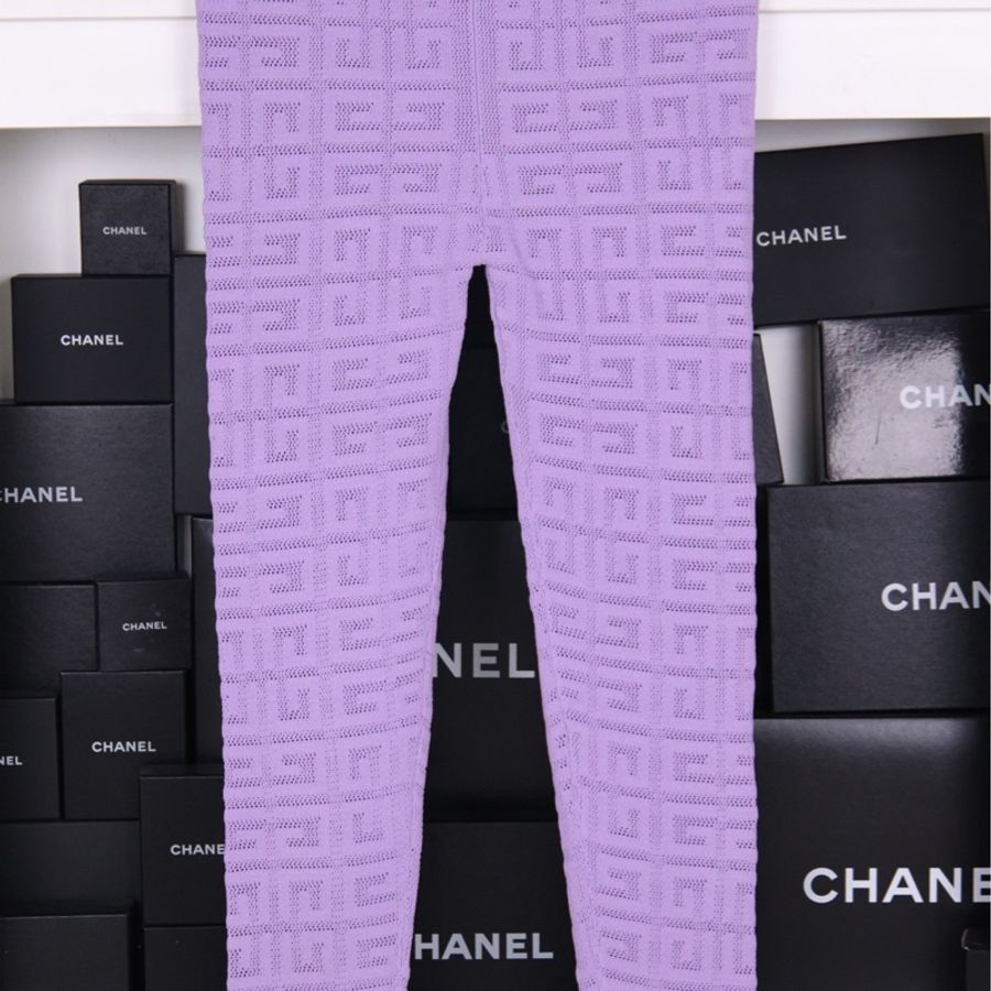 Givenchy 紫色满印针织长裤-6