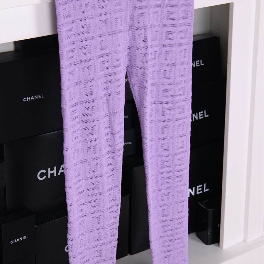 Givenchy 紫色满印针织长裤-7