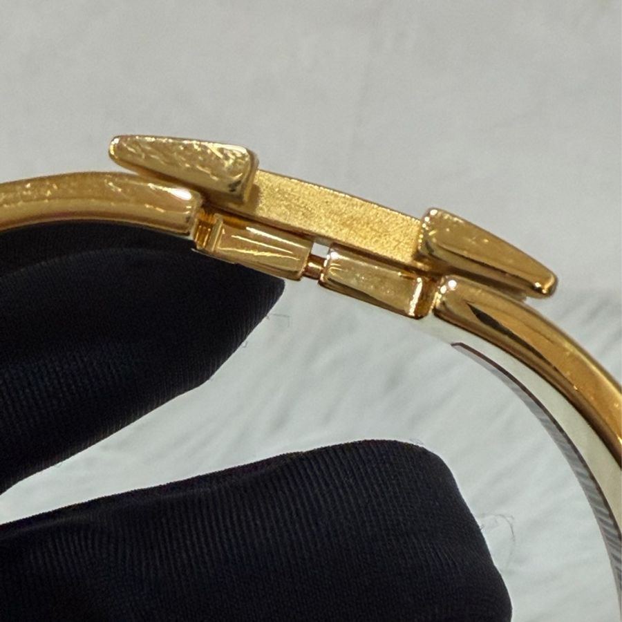 Hermes Clic H 黃K色 藍綠琺瑯 寬版手環 手鐲 琺瑯 PM-19