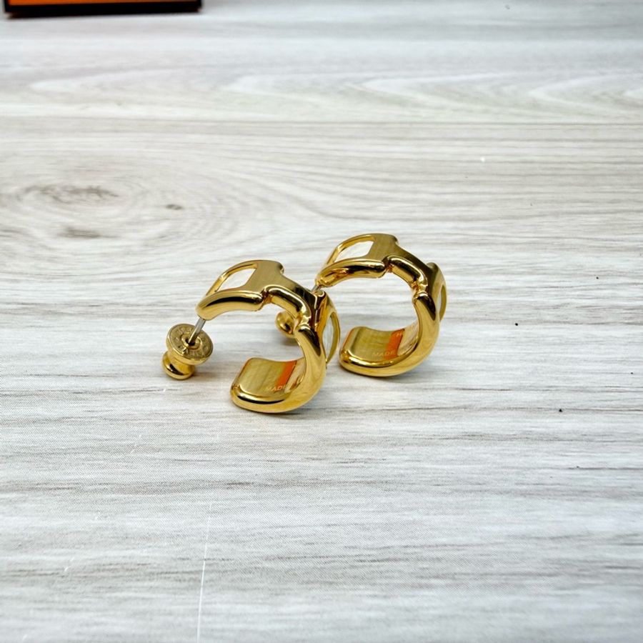 HERMES 超美✨白色olympe PM耳環 H500358FD89-5