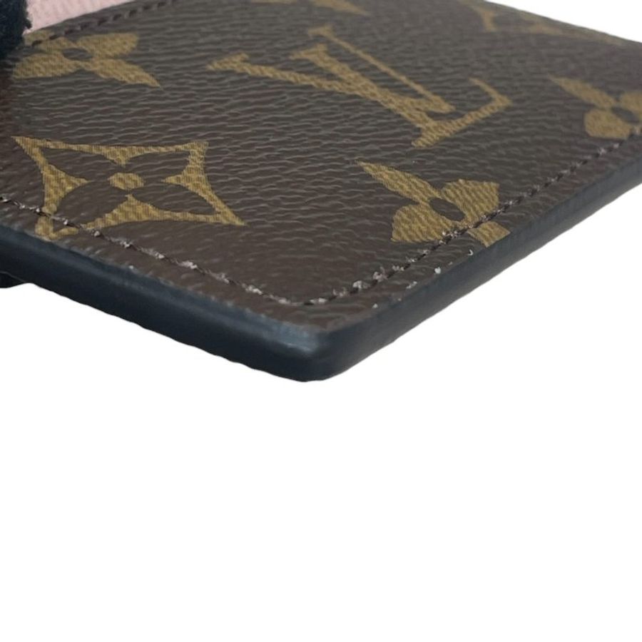 LOUIS VUITTON 路易威登 M82739 LV CHARMS 卡夾 PVC帆布 老花 粉紅色 金釦-5