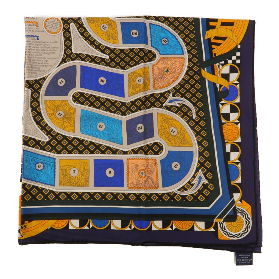 HERMES 絲質Le Tour Du Monde En 63 Cases Scarf 90x90絲巾-4