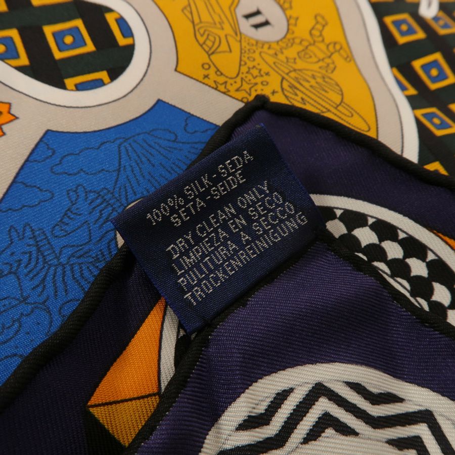 HERMES 絲質Le Tour Du Monde En 63 Cases Scarf 90x90絲巾-9