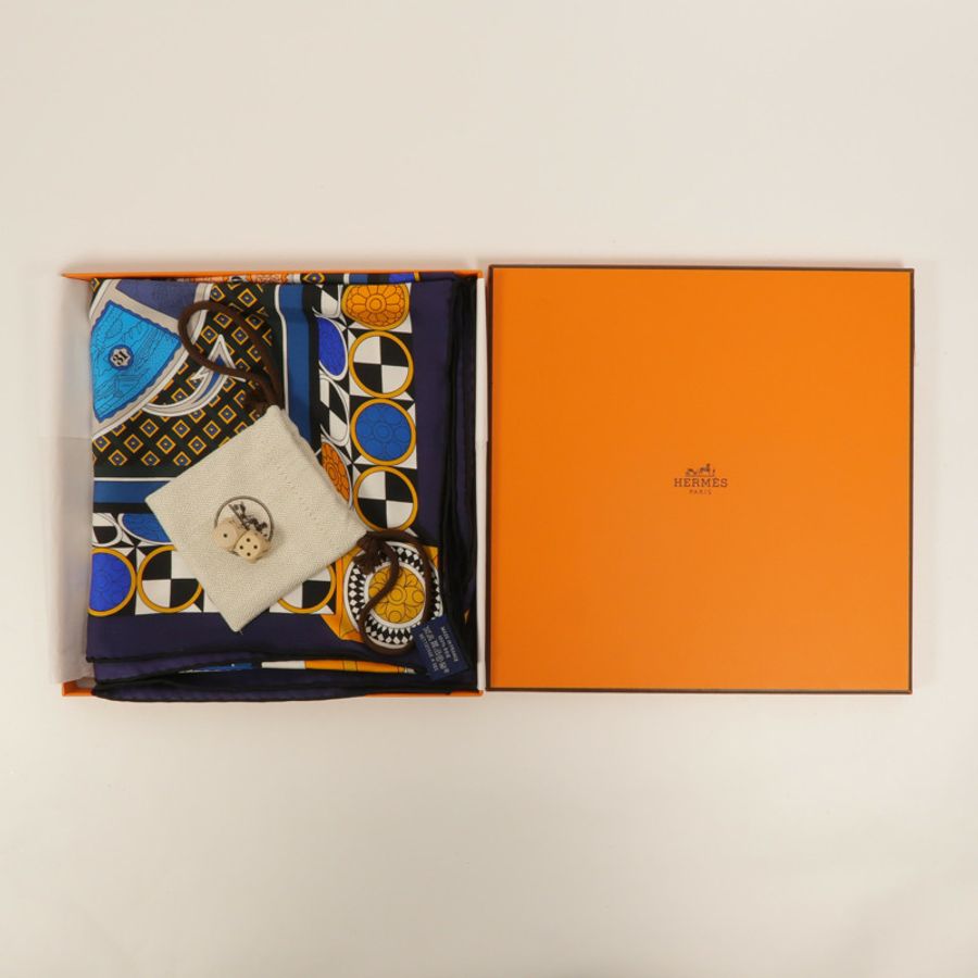 HERMES 絲質Le Tour Du Monde En 63 Cases Scarf 90x90絲巾-11