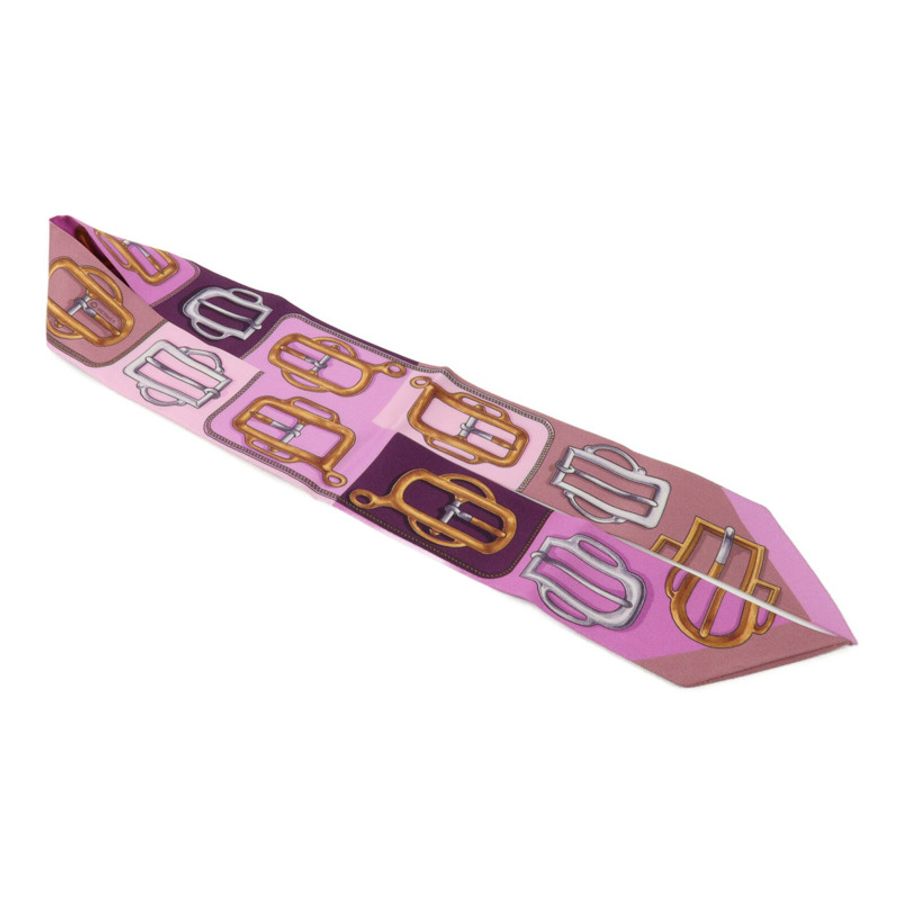 HERMES 絲質Twilly絲巾-3