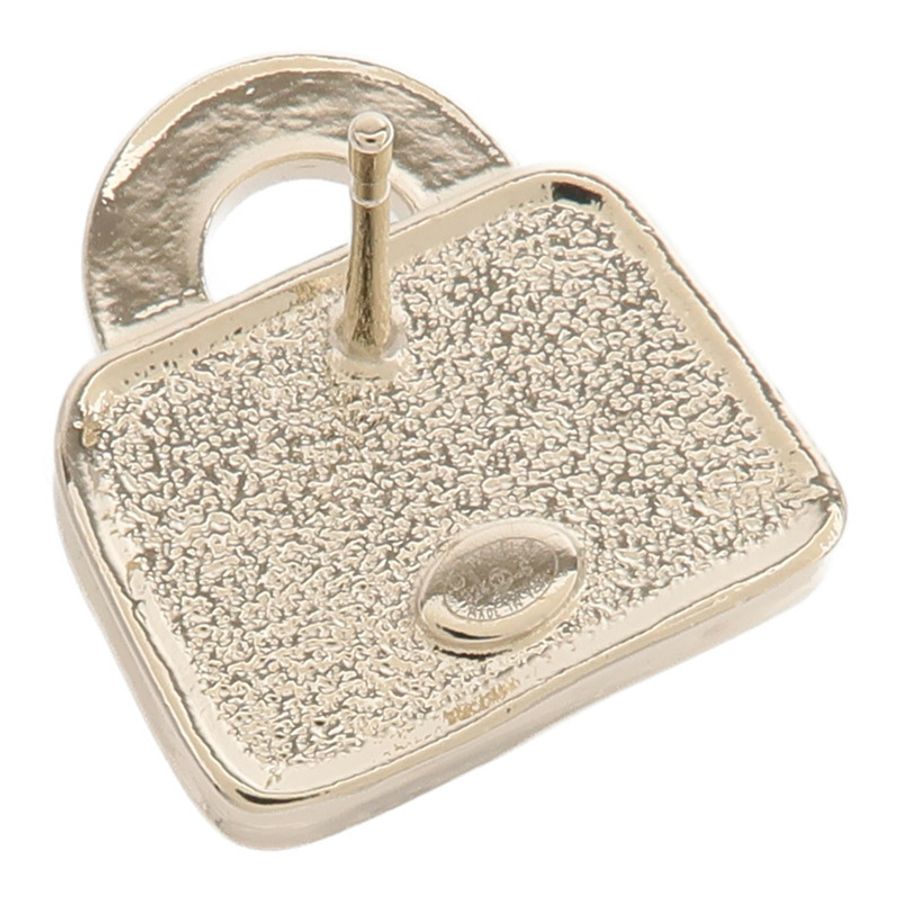 CHANEL 金屬CC Logo Pearly Handbag Earrings耳環-4