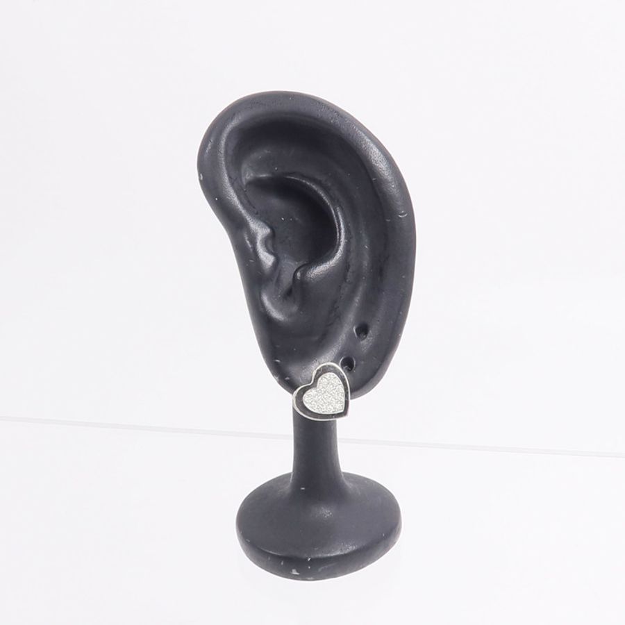 PIAGET 18K白金Heart Diamond Earrings鑽石耳環-7