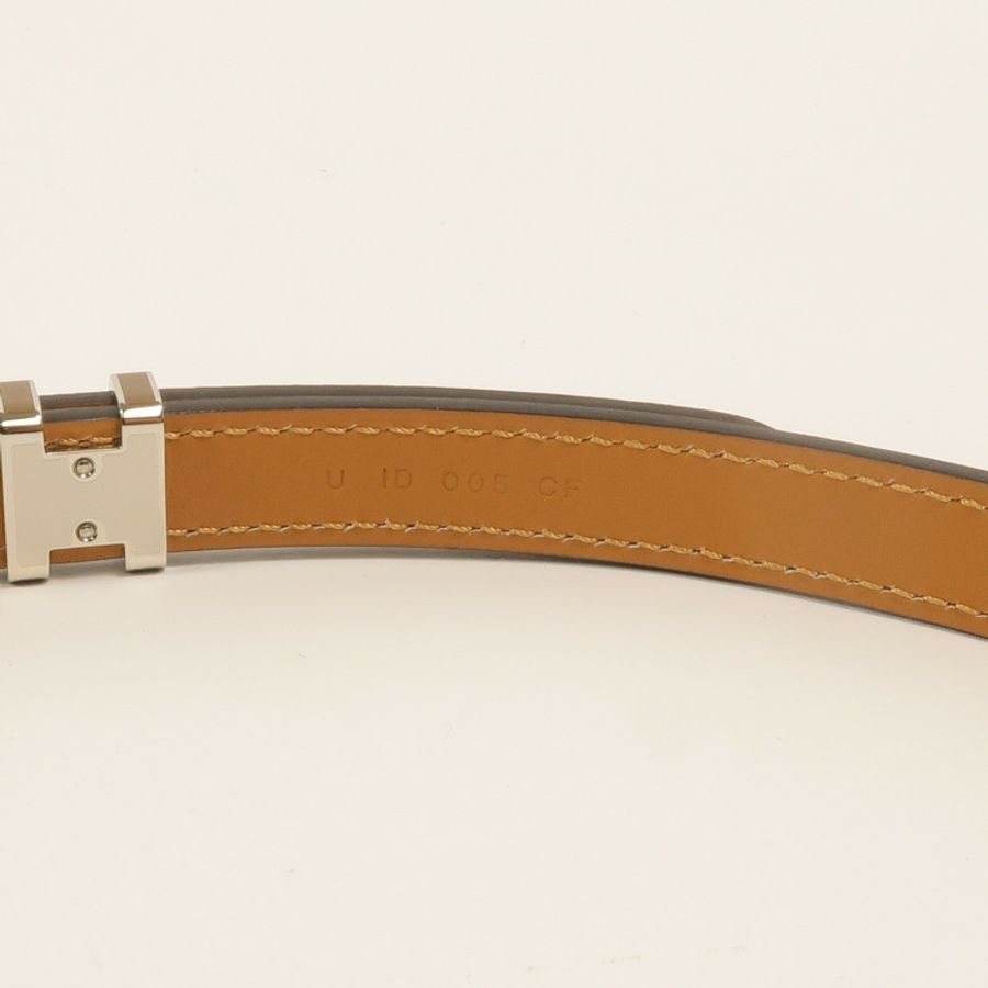 HERMES Epsom皮革Pop H Belt皮帶Etoupe-4