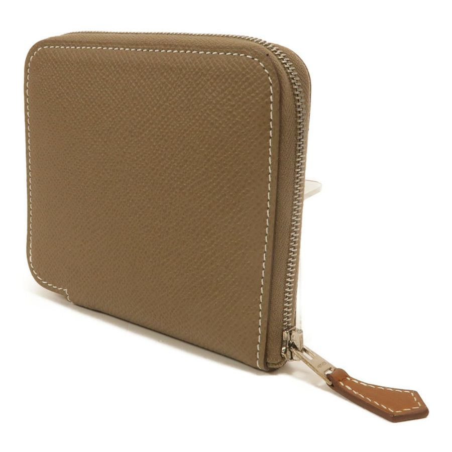 HERMES Epsom皮革Silk In Compact Wallet錢包Etoupe-2