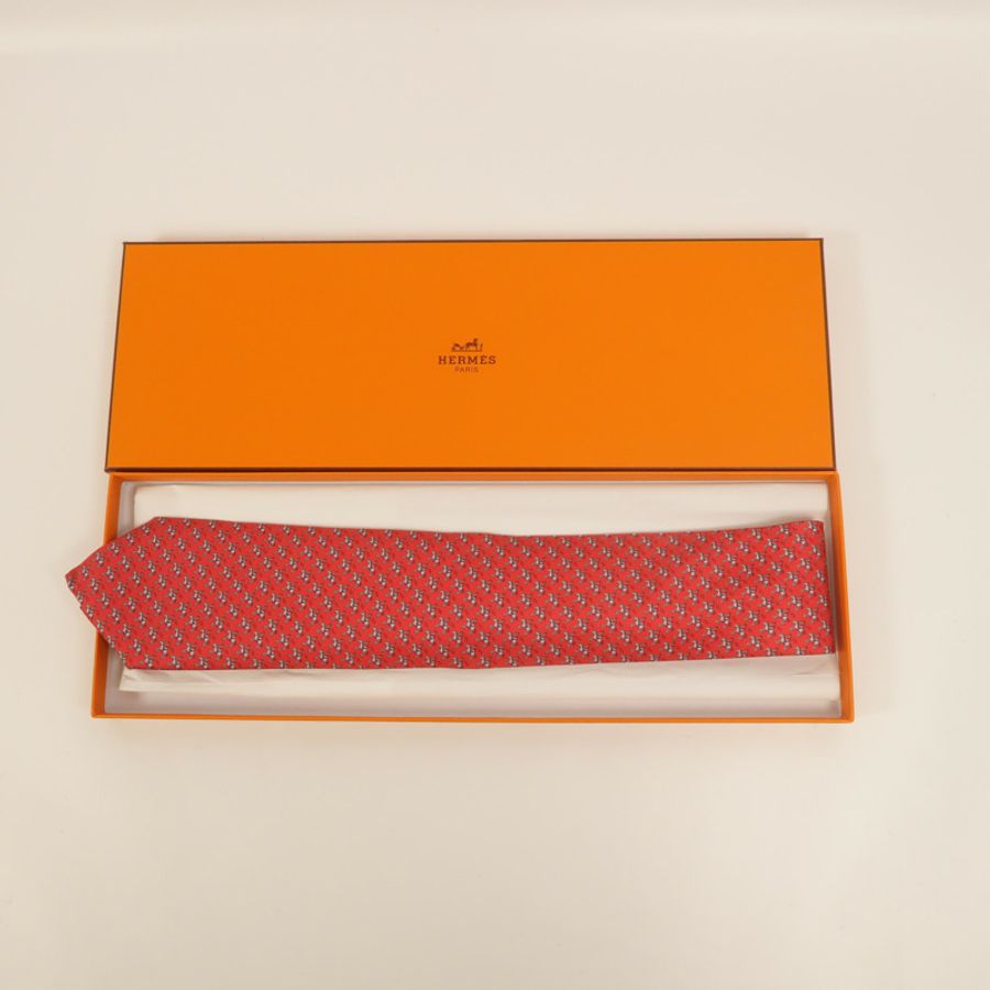 HERMES 絲質Necktie領帶-7