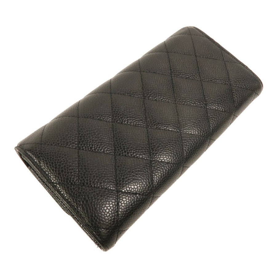 CHANEL 牛皮皮革Classic Long Flap Wallet長錢包-5
