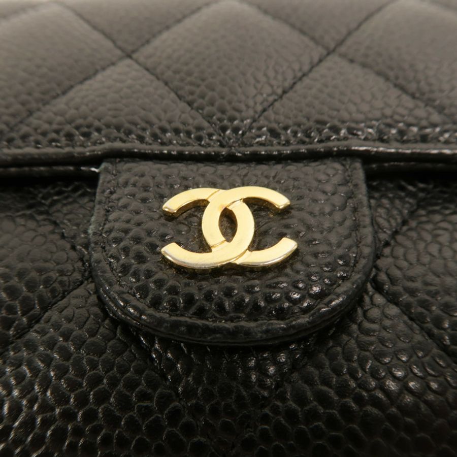 CHANEL 牛皮皮革Classic Long Flap Wallet長錢包-10