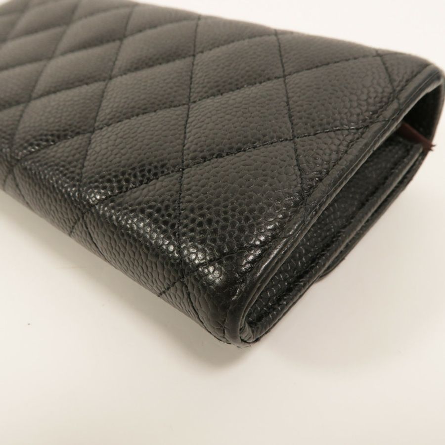 CHANEL 牛皮皮革Classic Long Flap Wallet長錢包-15
