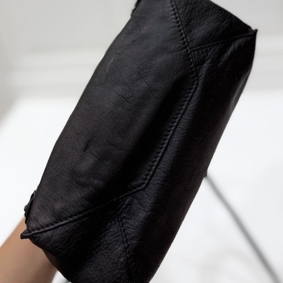 《仙闆名牌精品 》BALENCIAGA 巴黎世家 Papier Mini 黑色 機車包 手提包 肩背包 斜背包 側背包-26