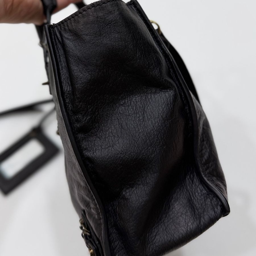 《仙闆名牌精品 》BALENCIAGA 巴黎世家 Papier Mini 黑色 機車包 手提包 肩背包 斜背包 側背包-27