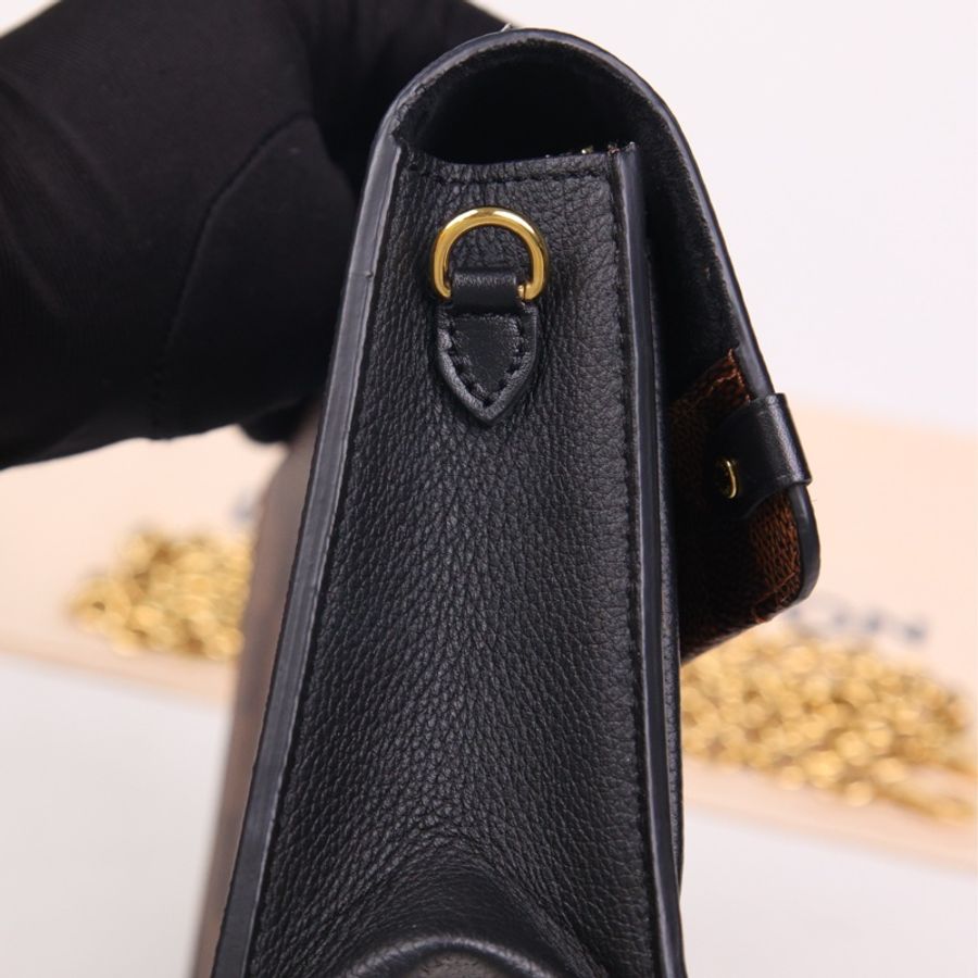 LV Damier Vavin woc芯片宽棕色棋盘格单肩包-3