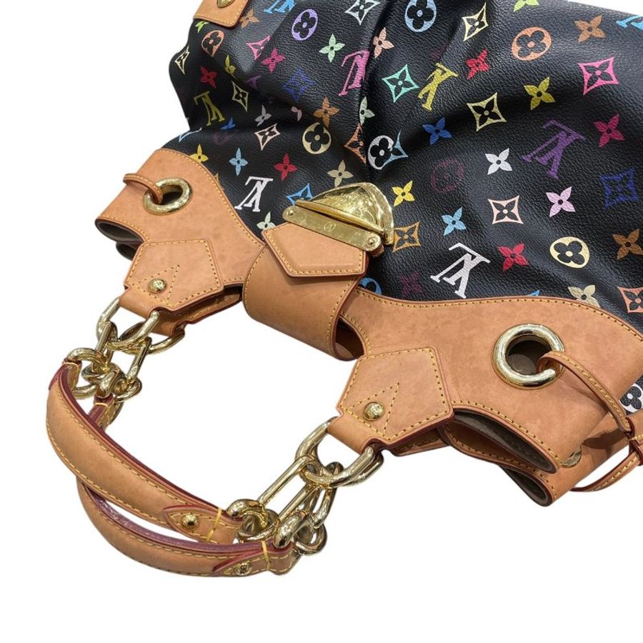 LOUIS VUITTON 路易威登 M40124 URSULA 托特包 PVC帆布 黑三彩 金釦-9