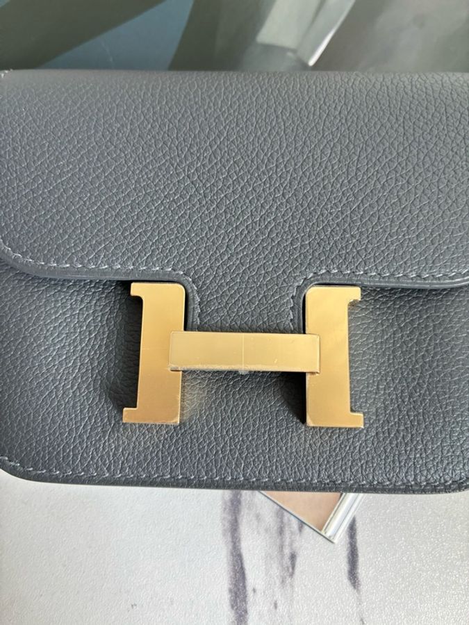 Hermes 深灰金H康康SLIM腰包🎀膠膜還在-12