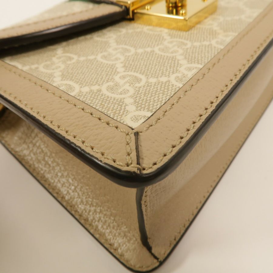 GUCCI 塗層帆布Ophidia GG鏈帶手挽肩背兩用袋-12