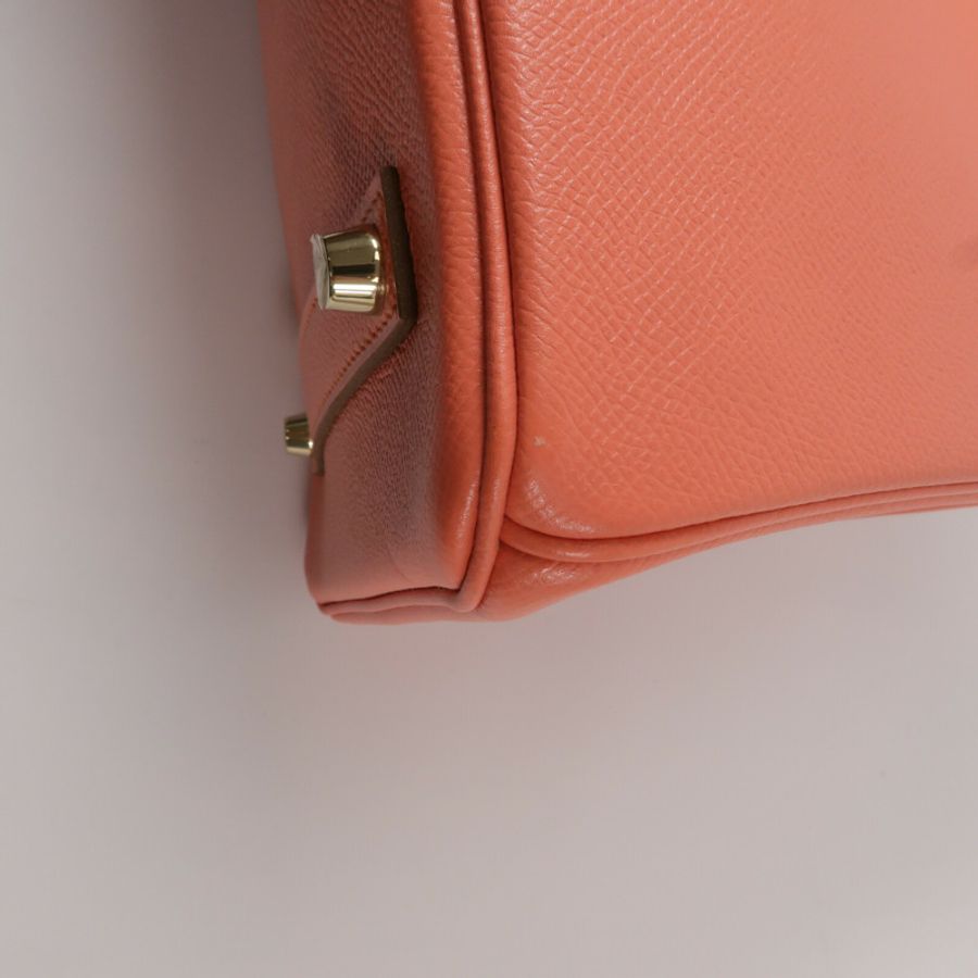 HERMES Epsom皮革Birkin 35手挽袋Flamingo-15