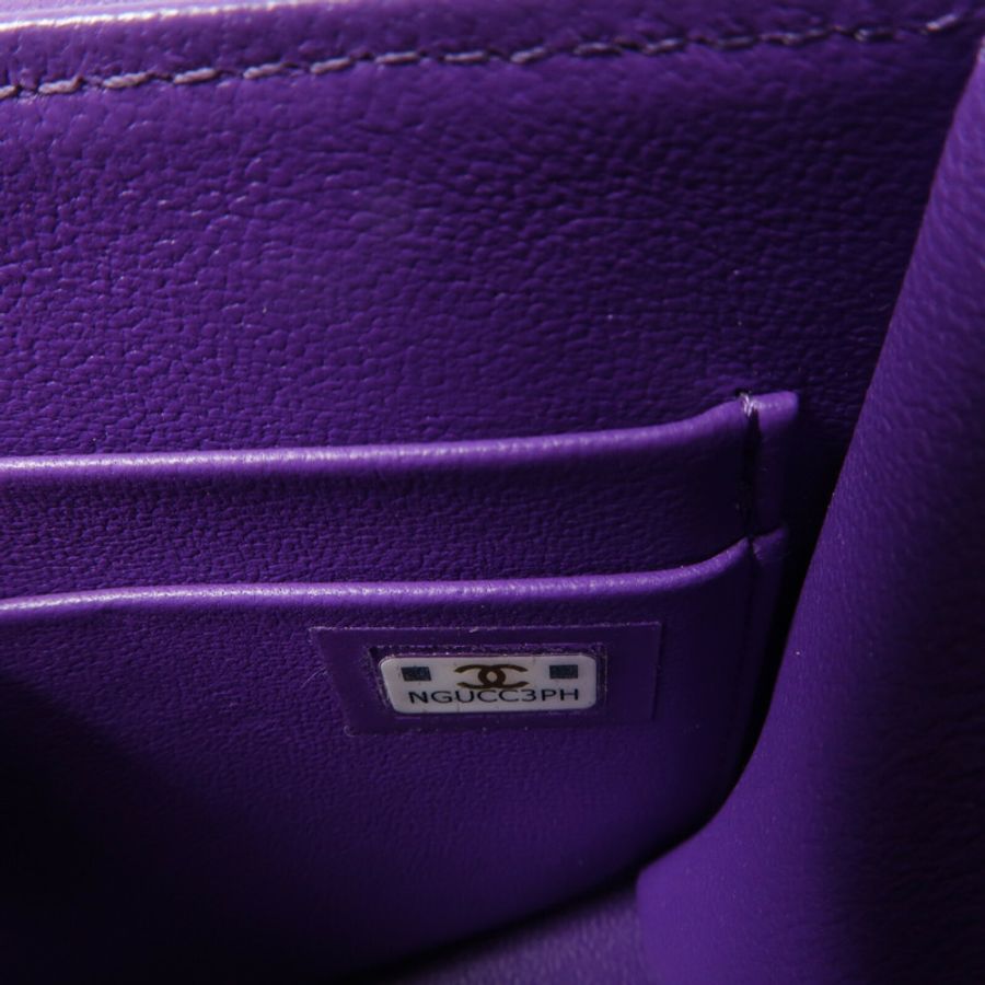 CHANEL 羊皮皮革Mini Top Handle Flap Bag鏈帶肩背袋-6