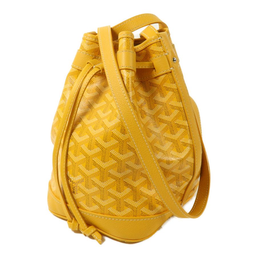 GOYARD 塗層帆布/牛皮皮革Petit Flot Bucket Bag肩背袋-1