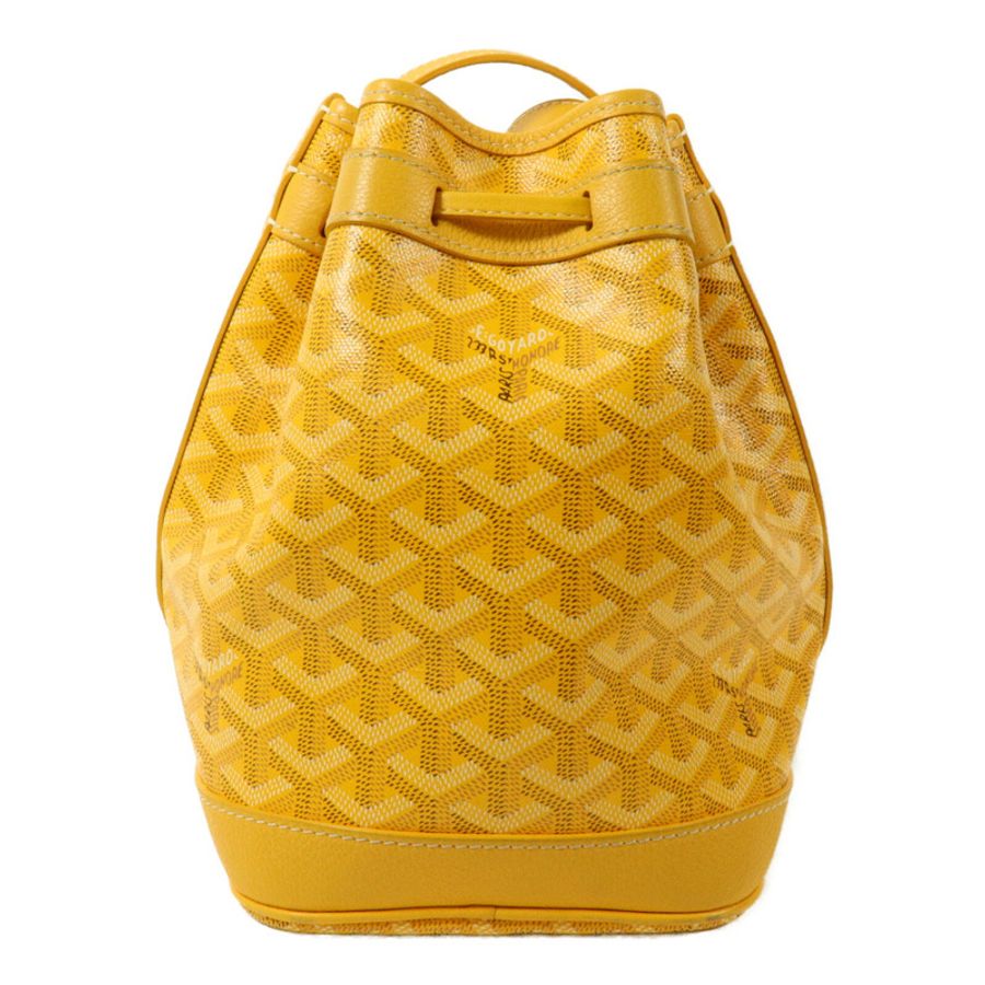GOYARD 塗層帆布/牛皮皮革Petit Flot Bucket Bag肩背袋-2