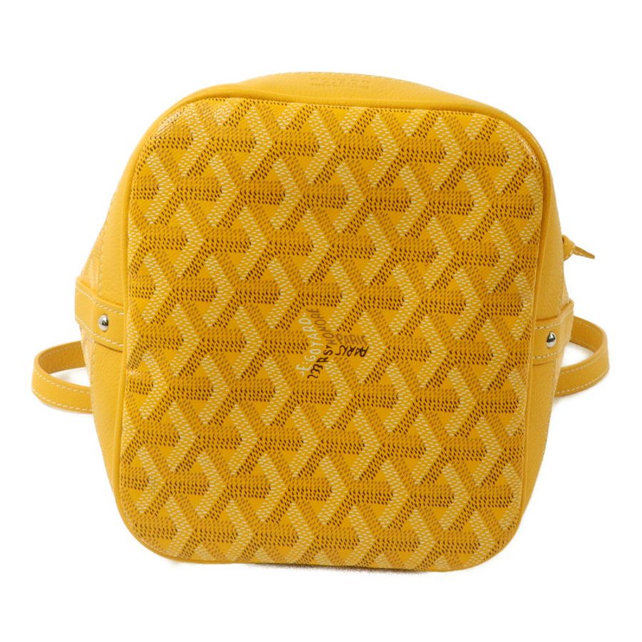 GOYARD 塗層帆布/牛皮皮革Petit Flot Bucket Bag肩背袋-3