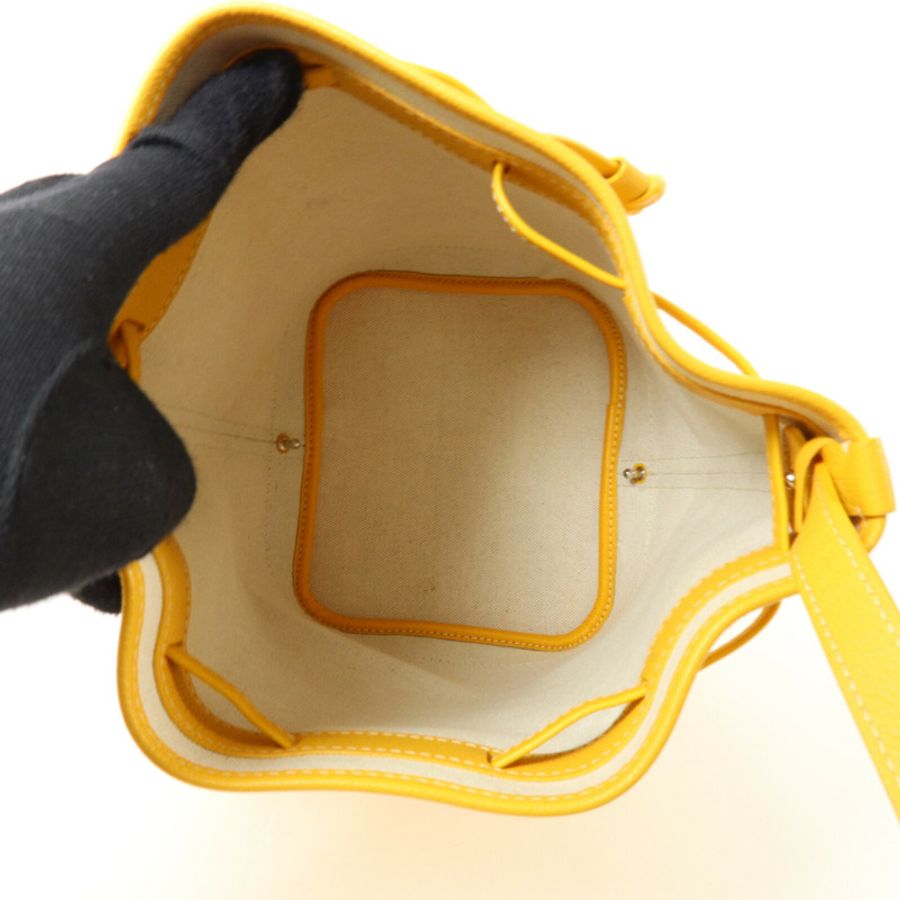 GOYARD 塗層帆布/牛皮皮革Petit Flot Bucket Bag肩背袋-4