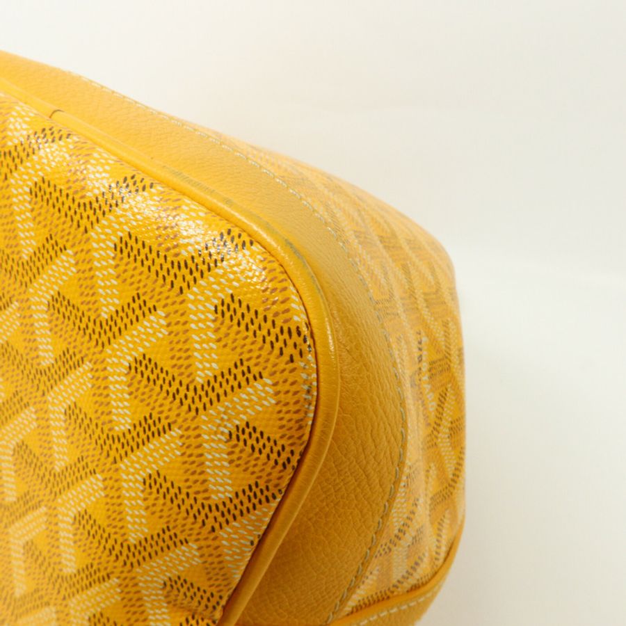 GOYARD 塗層帆布/牛皮皮革Petit Flot Bucket Bag肩背袋-12