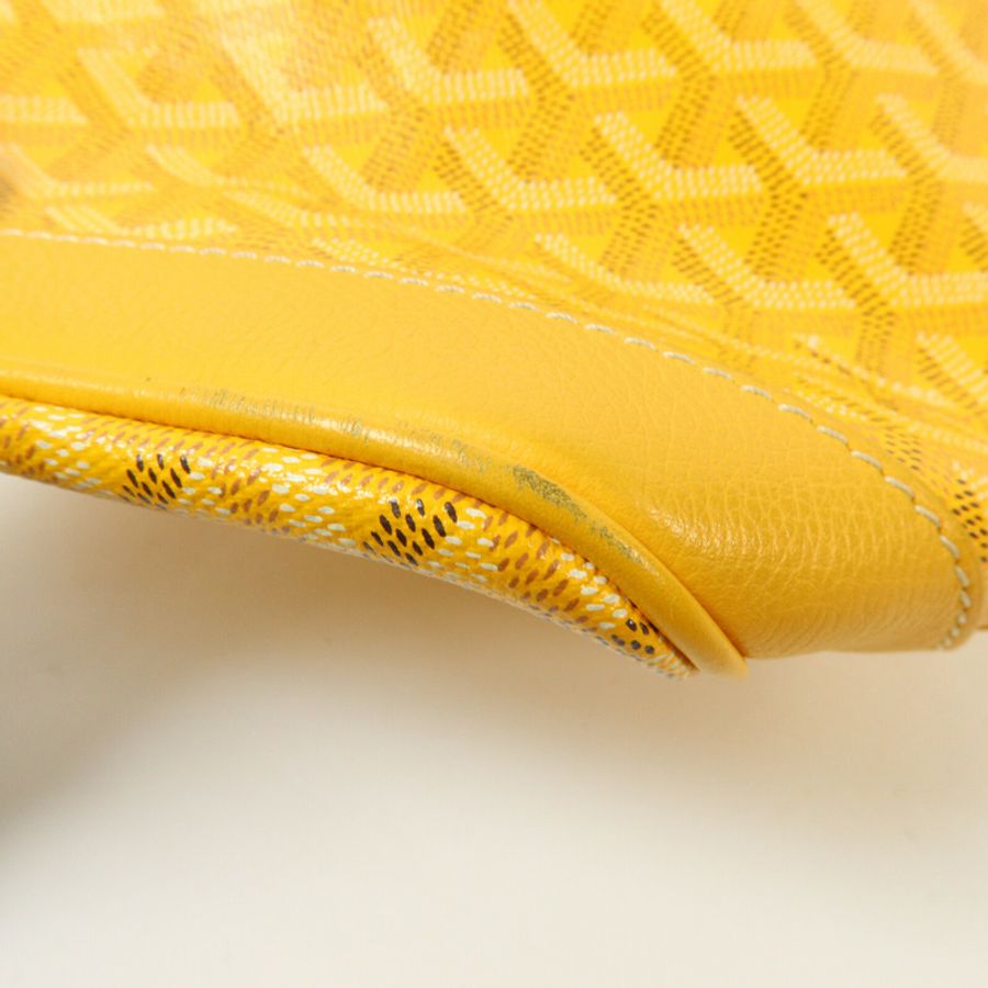 GOYARD 塗層帆布/牛皮皮革Petit Flot Bucket Bag肩背袋-16