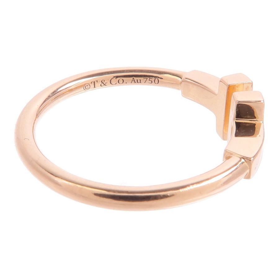 TIFFANY&CO 18K玫瑰金T Wire Ring戒指-4