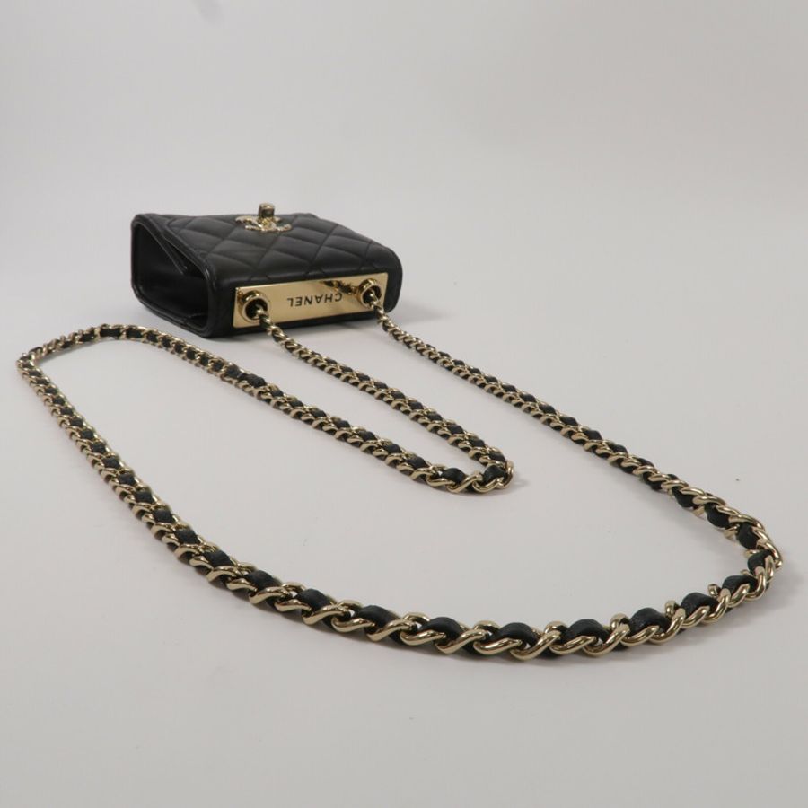 CHANEL 羊皮皮革Trendy CC Mini Bag鏈帶肩背袋-10
