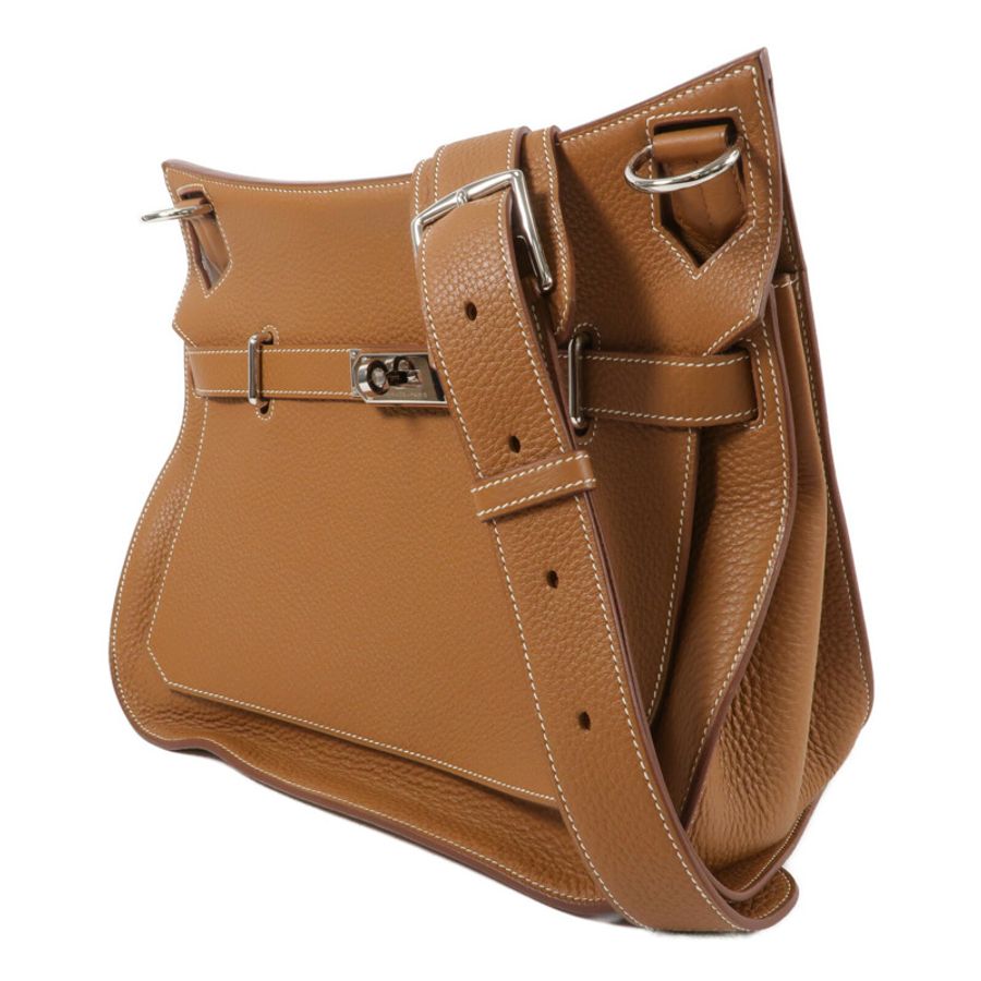 HERMES Togo皮革Jypsiere 34肩背袋Gold-2