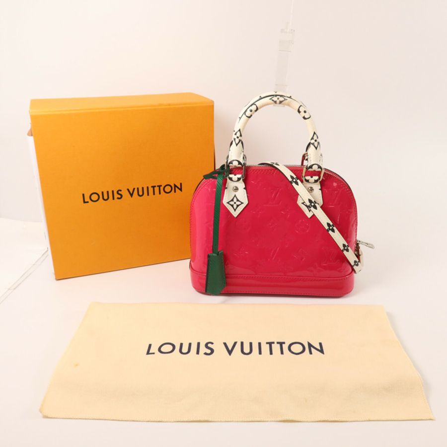 LOUIS VUITTON Monogram Vernis Alma BB手挽肩背兩用袋-16