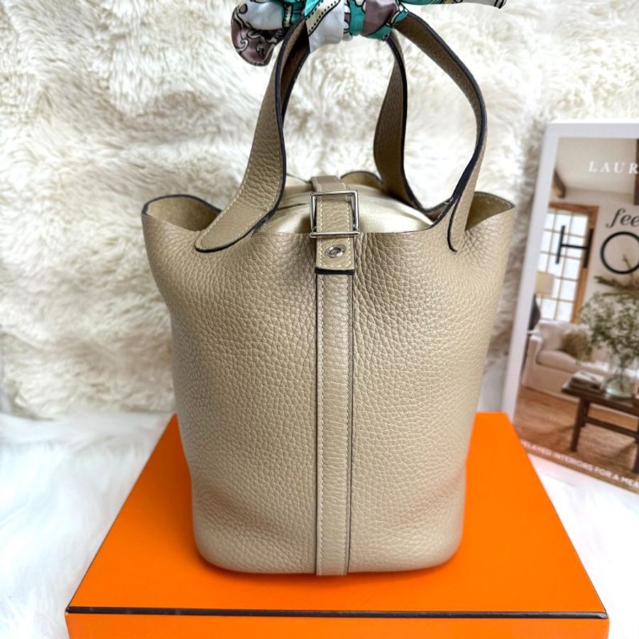 Hermès Picotin Lock 18手提包 風衣灰 U stamp-1