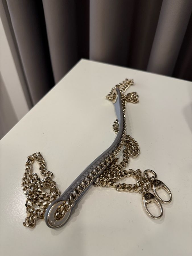 (全新閒置)Dior迪奧 mini ladydior黛妃包珠光灰-9