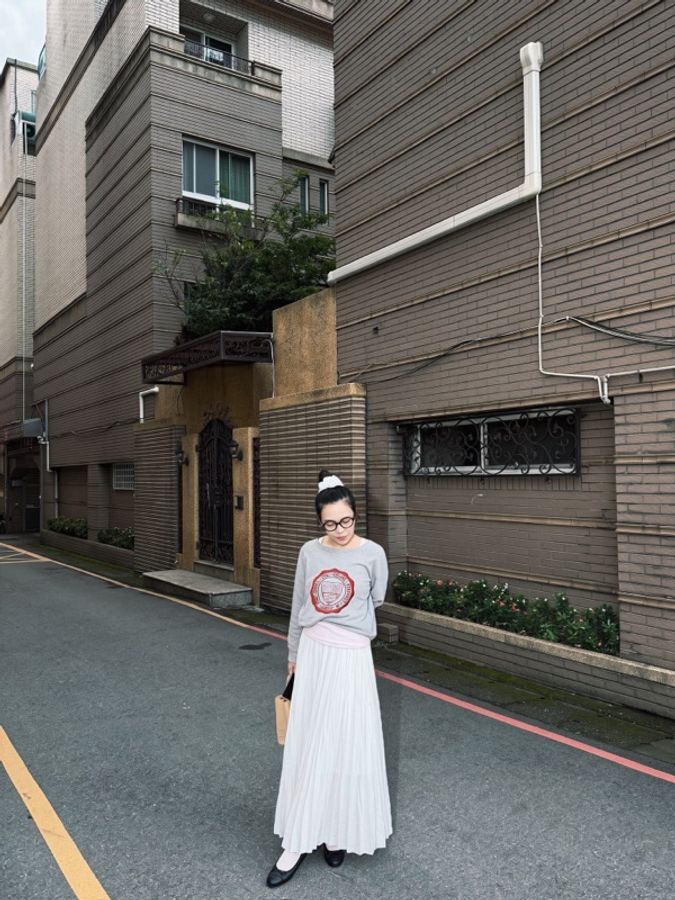 Celine灰色長袖大學T-2