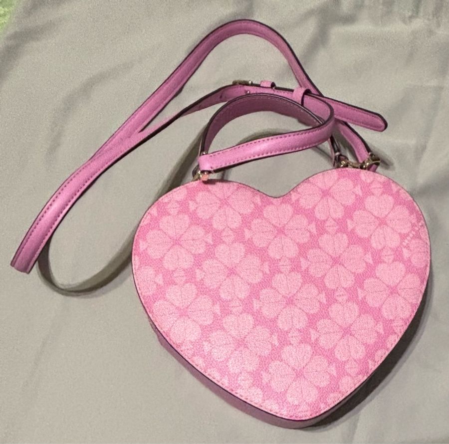 Kate Spade 粉色愛心斜背包-3
