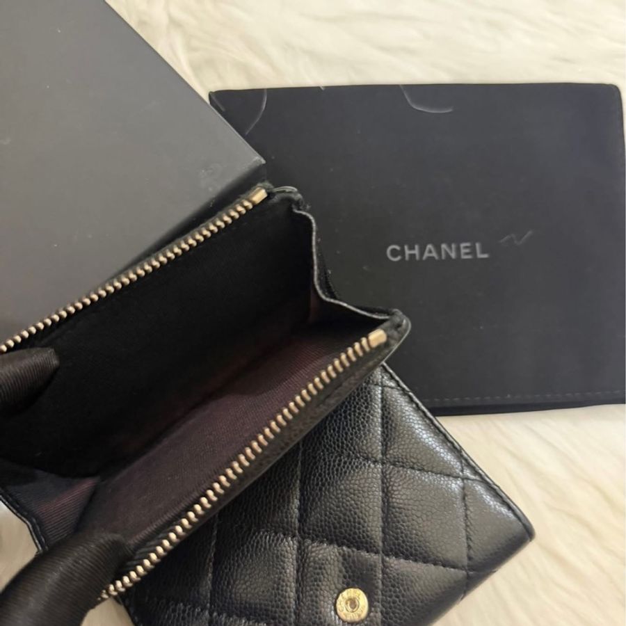 Chanel牛皮3折短夾 晶片款-23